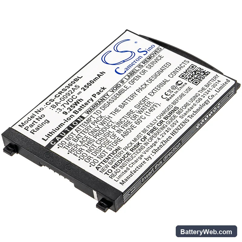 CipherLab RS30 Replacement Battery, 3.7V, 2500mAh, Li-ion 1
