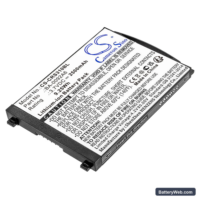 CipherLab RS31 Replacement Battery, 3.7V, 2500mAh, Li-ion 1