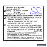 Creative Vado Replacement Battery, 3.7V, 750mAh, Li-ion 3
