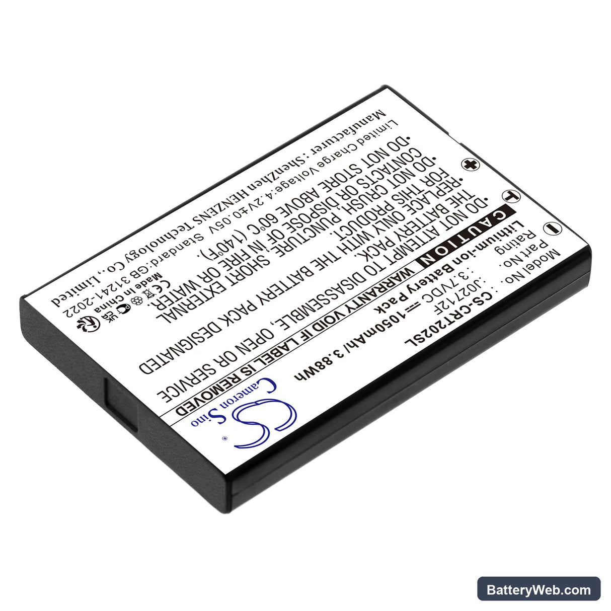 Creative Vado HD Replacement Battery, 3.7V, 1050mAh, Li-ion 2