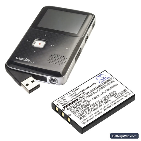 Creative Vado HD Replacement Battery, 3.7V, 1050mAh, Li-ion 4