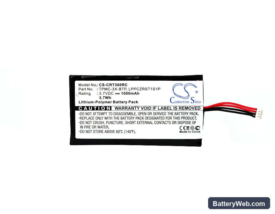 Crestron TPMC-3X Touchpanel Replacement Battery, 3.7V, 1000mAh, Li-Polymer 5
