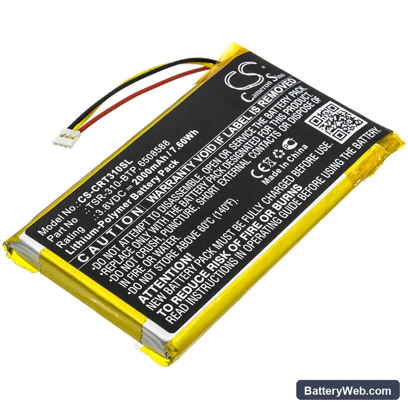 Crestron TSR-310 Replacement Battery, 3.8V, 2000mAh, Li-Polymer 1