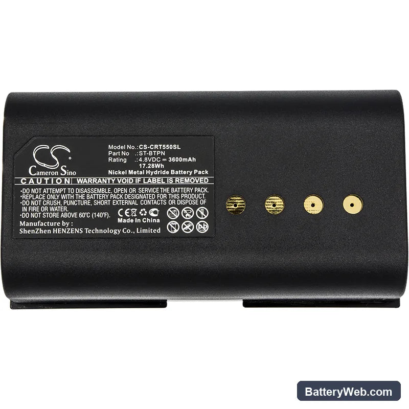 Crestron SmarTouch 1550 Replacement Battery, 4.8V, 3600mAh, Ni-MH 5