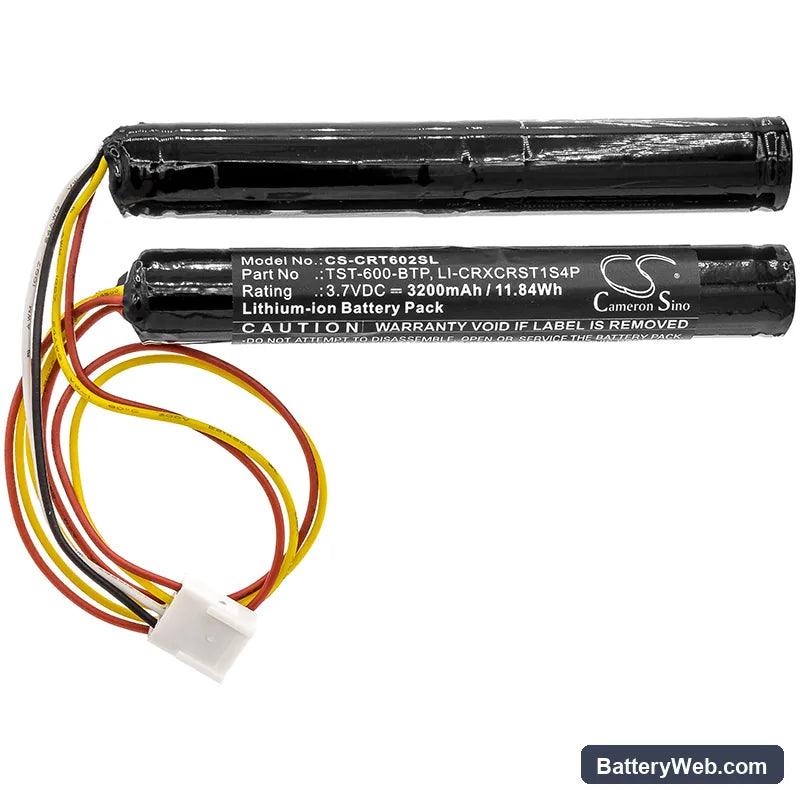 Crestron TST-600 Replacement Battery, 3.7V, 3200mAh, Li-ion 3