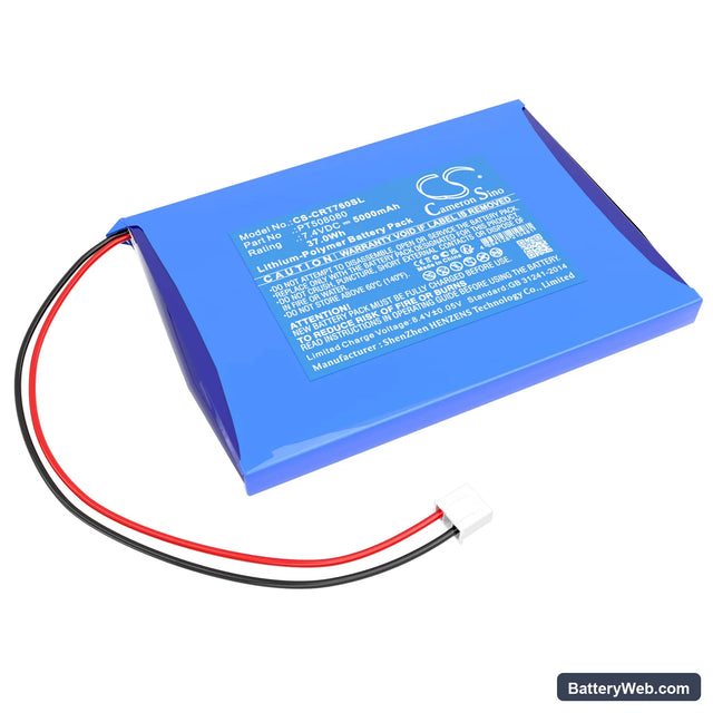 Creator ST-7600C Wireless Touch Screen Replacement Battery, 7.4V, 5000mAh, Li-Polymer 1
