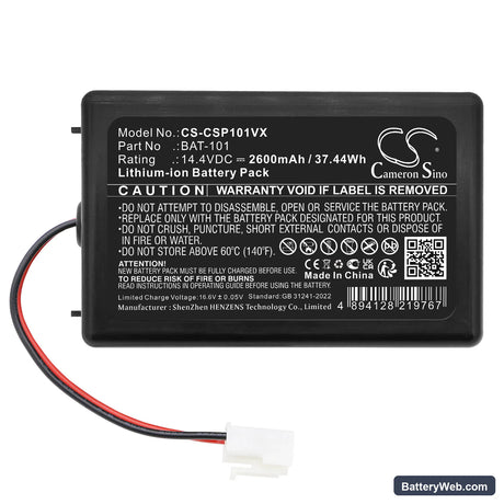 Cleanmaxx Smart Plus Replacement Battery, 14.4V, 2600mAh, Li-ion 3