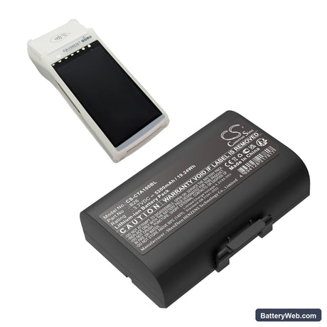 Castles Saturn 1000 S1F2 Replacement Battery, 3.7V, 5200mAh, Li-ion 6
