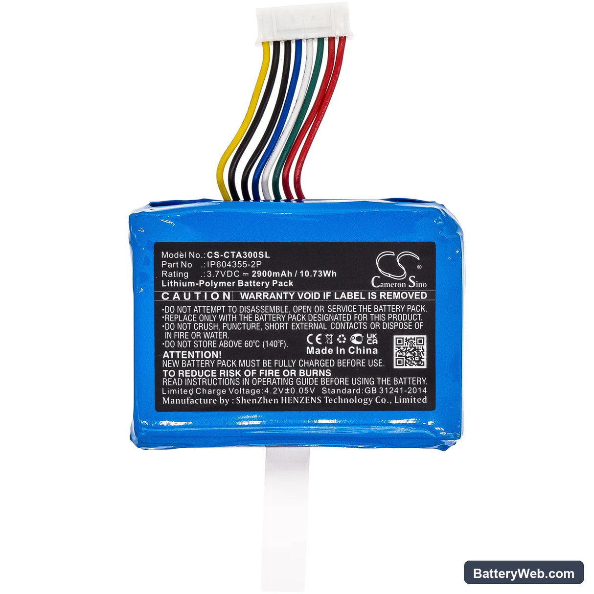 Dejavoo Z9 V3 Replacement Battery, 3.7V, 2900mAh, Li-Polymer 3