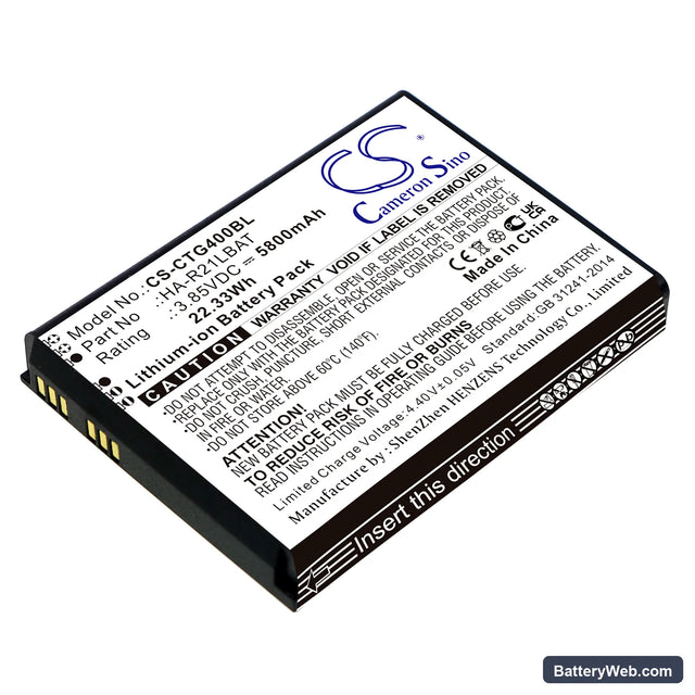 Casio IT-G400 Replacement Battery, 3.85V, 5800mAh, Li-ion 1