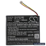 Casio TR Mini Replacement Battery, 3.7V, 1000mAh, Li-Polymer 3