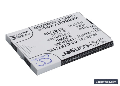 Casio GzOne Commando C771 Replacement Battery, 3.7V, 1700mAh, Li-ion 3