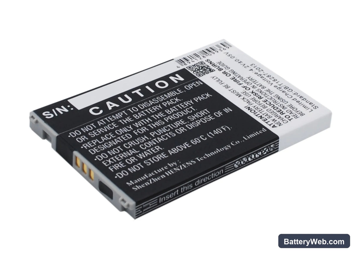 Casio GzOne Commando C771 Replacement Battery, 3.7V, 1700mAh, Li-ion 4