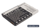 Casio GzOne Ravine 2 Replacement Battery, 3.7V, 1250mAh, Li-ion 4