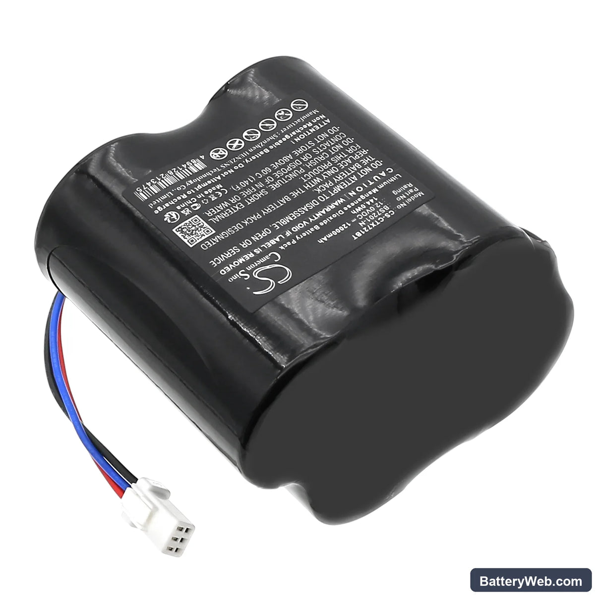 CaddX TX-7201-05-1 Replacement Battery, 12V, 12000mAh, Li-MnO2 2