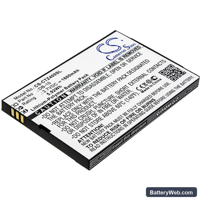 Canon Wordtank Z400 Replacement Battery, 3.7V, 1600mAh, Li-Polymer 1