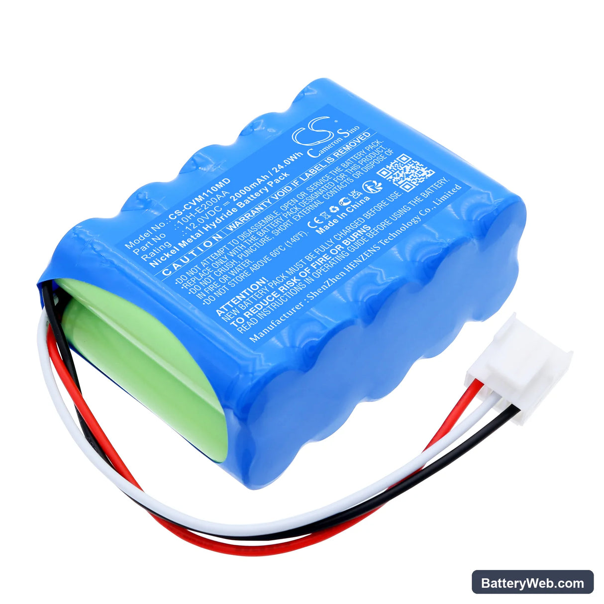 Care Vision MSC-V110 Replacement Battery, 12V, 2000mAh, Ni-MH 1