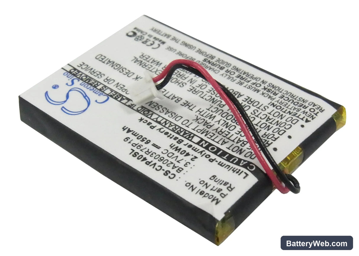 Creative V Replacement Battery, 3.7V, 650mAh, Li-Polymer 2