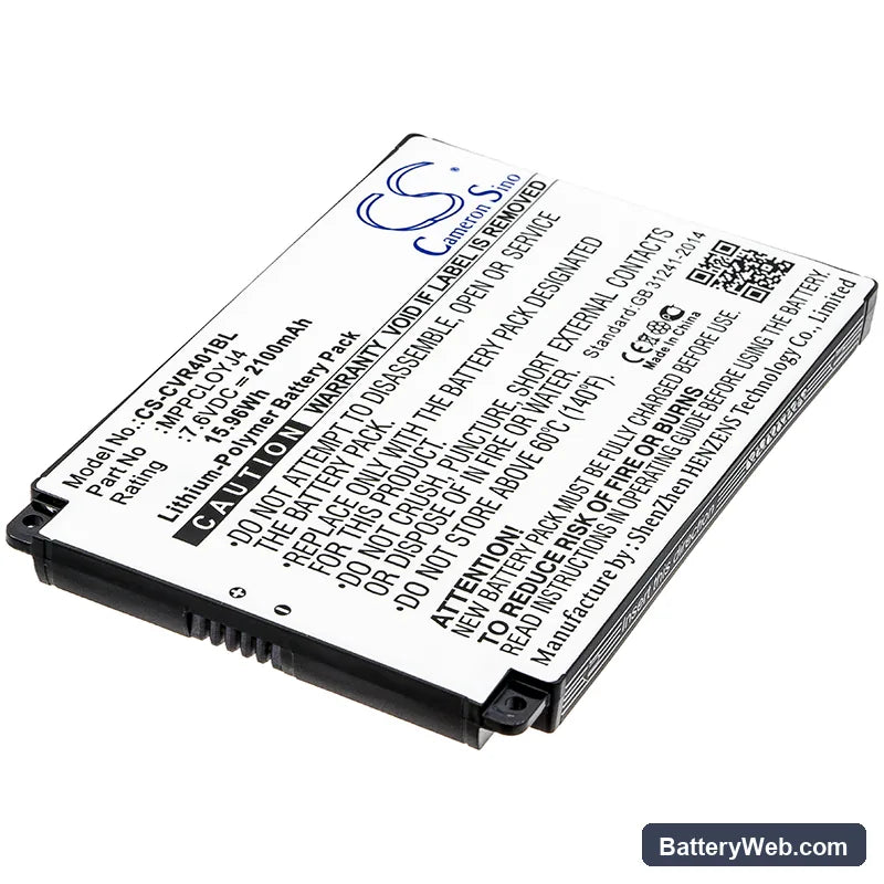 Clover C401U Replacement Battery, 7.6V, 2100mAh, Li-Polymer 1
