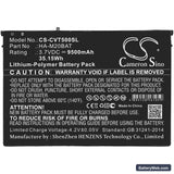 Casio V-T500 Replacement Battery, 3.7V, 9500mAh, Li-Polymer 3