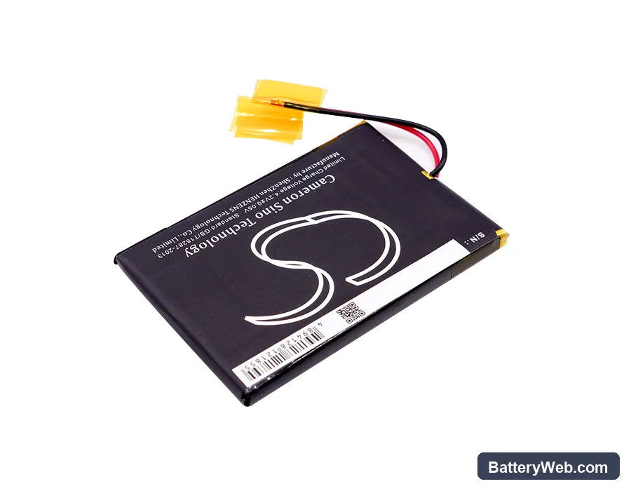 Cowon M2 Replacement Battery, 3.7V, 1300mAh, Li-Polymer 4