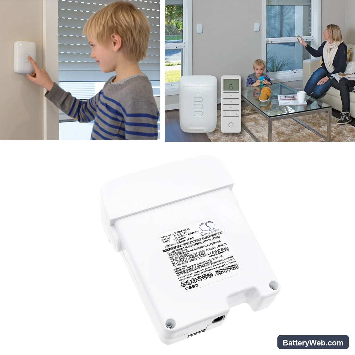 CWP Powersmart Controller and cradle Replacement Battery, 14.4V, 2200mAh, Li-ion 7
