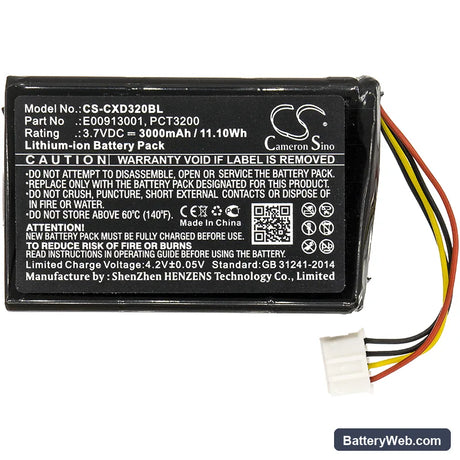 Coppernic C-One e-ID Replacement Battery, 3.7V, 3000mAh, Li-ion 3