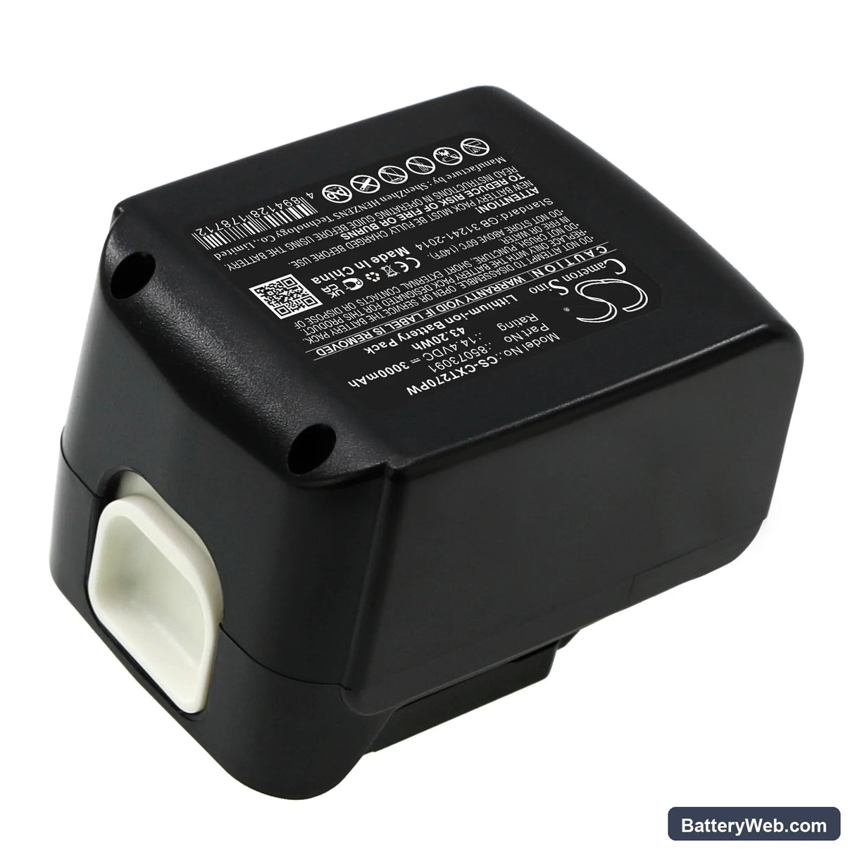 Columbia Siat GT-One Replacement Battery, 14.4V, 3000mAh, Li-ion 4