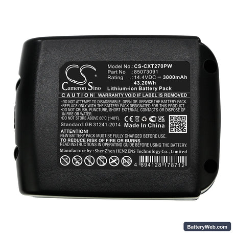 Columbia Siat GT-One Replacement Battery, 14.4V, 3000mAh, Li-ion 5