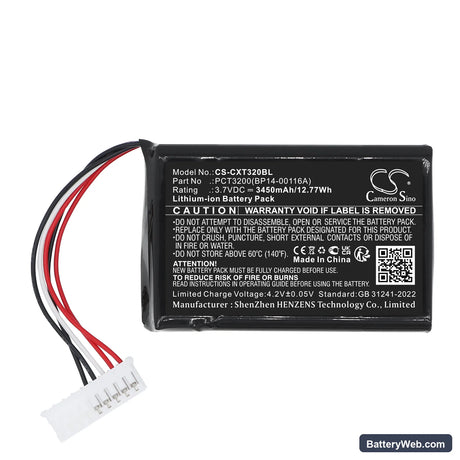 C-One PCT3200 Rugged Replacement Battery, 3.7V, 3450mAh, Li-ion 3