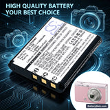 Casio Exilim EX-ZR50 Replacement Battery, 3.7V, 1050mAh, Li-ion 6