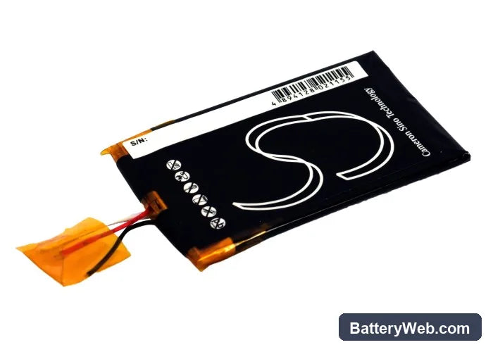 Creative Zen Wav Replacement Battery, 3.7V, 700mAh, Li-Polymer 3