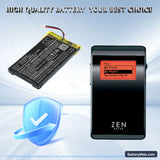 Creative Zen Neeon Replacement Battery, 3.7V, 850mAh, Li-Polymer 6