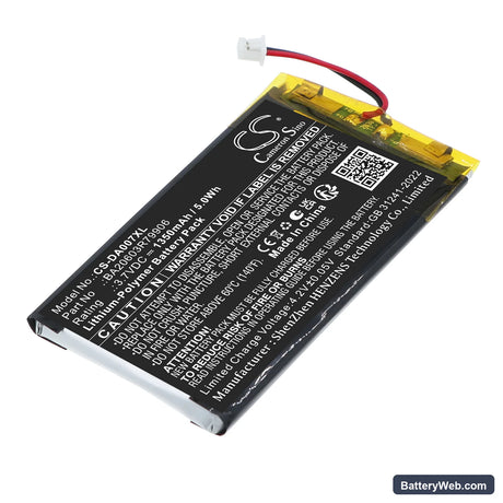 Creative Zen Neeon Replacement Battery, 3.7V, 1350mAh, Li-Polymer 1
