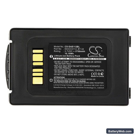Datalogic ELF Replacement Battery, 3.7V, 2750mAh, Li-ion 3
