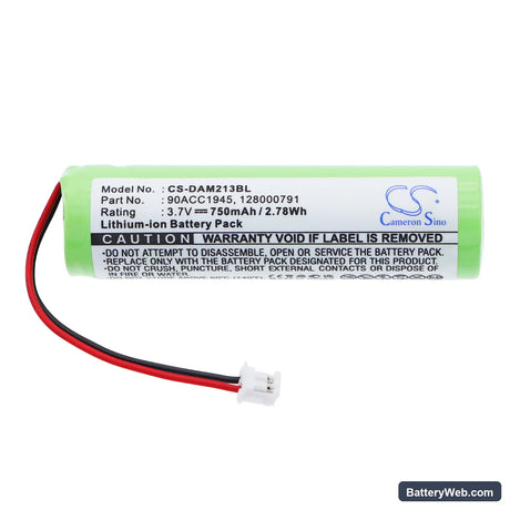 Datalogic QuickScan Mobile 2130 Replacement Battery, 3.7V, 750mAh, Li-ion 3