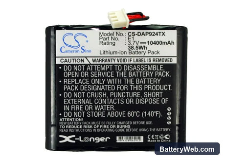 Pure EvokeE-1S Replacement Battery, 3.7V, 10400mAh, Li-ion 5