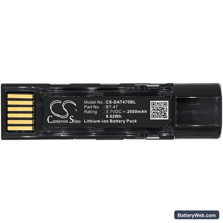 Datalogic Gryphon 4500 Replacement Battery, 3.7V, 2600mAh, Li-ion 3
