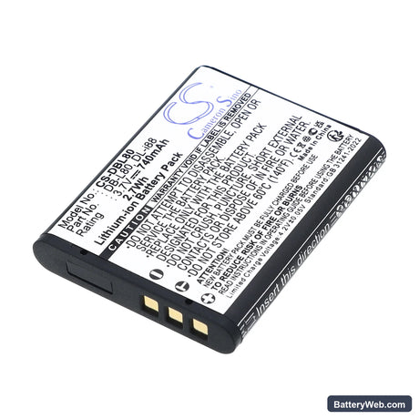 Pentax Optio P70 Replacement Battery, 3.7V, 740mAh, Li-ion 1