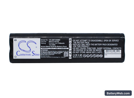 Bioset 3500 Replacement Battery, 9.6V, 1700mAh, Ni-MH 5