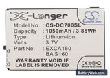 Dopod C720 Replacement Battery, 3.7V, 1050mAh, Li-ion 5
