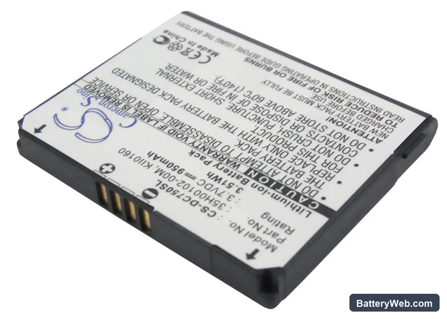 HTC Kii 100 Replacement Battery, 3.7V, 950mAh, Li-ion 1