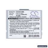 Casio IT10 Replacement Battery, 3.7V, 2300mAh, Li-ion 5