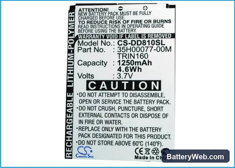 O2 XDA Argon Replacement Battery, 3.7V, 1250mAh, Li-Polymer 5