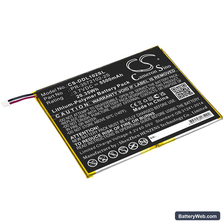 DigiLand DL1028W Replacement Battery, 3.7V, 5500mAh, Li-Polymer 1