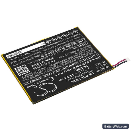 DigiLand DL1028W Replacement Battery, 3.7V, 5500mAh, Li-Polymer 2