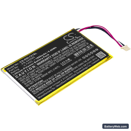 DigiLand DL7006 Replacement Battery, 3.7V, 1800mAh, Li-Polymer 1