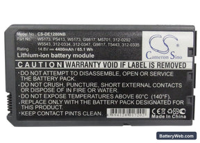 Dell Inspiron 1000 Replacement Battery, 14.8V, 4400mAh, Li-ion 1