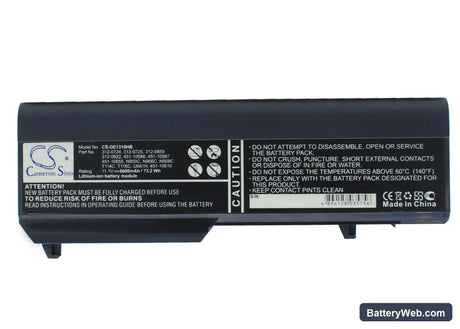Dell Vostro 1310 Replacement Battery, 11.1V, 6600mAh, Li-ion 1