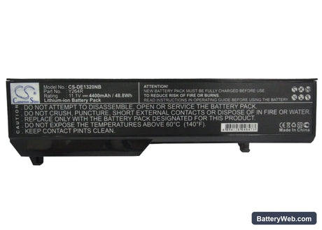 Dell Inspiron 1320 Replacement Battery, 11.1V, 4400mAh, Li-ion 5